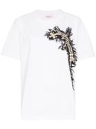 Charles Jeffrey Loverboy Embroidered Cross Appliqué T-shirt - White