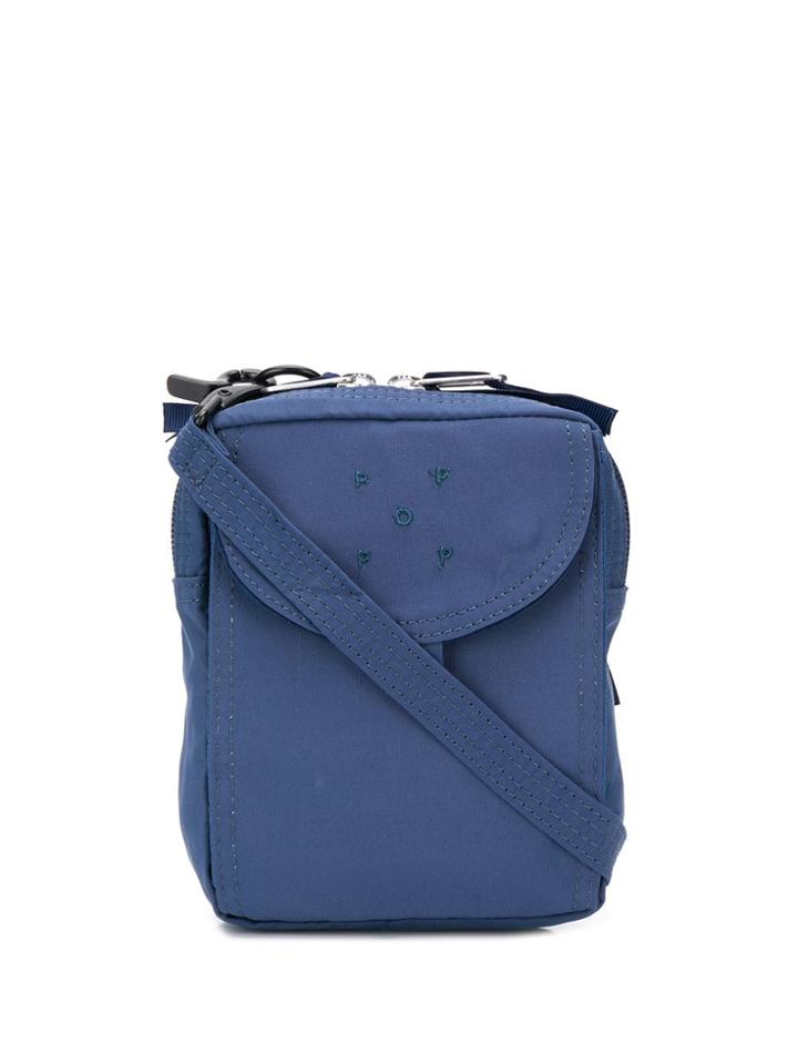 Pop Trading Company Logo Messenger Bag - Blue