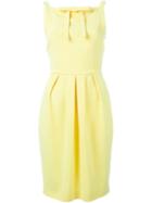 Boutique Moschino Bow Detail Dress, Women's, Size: 42, Yellow/orange, Triacetate/polyester/acetate