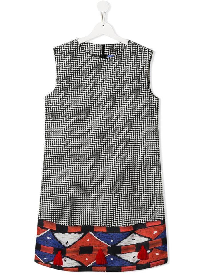 Stella Jean Kids Houndstooth Print Dress - Black