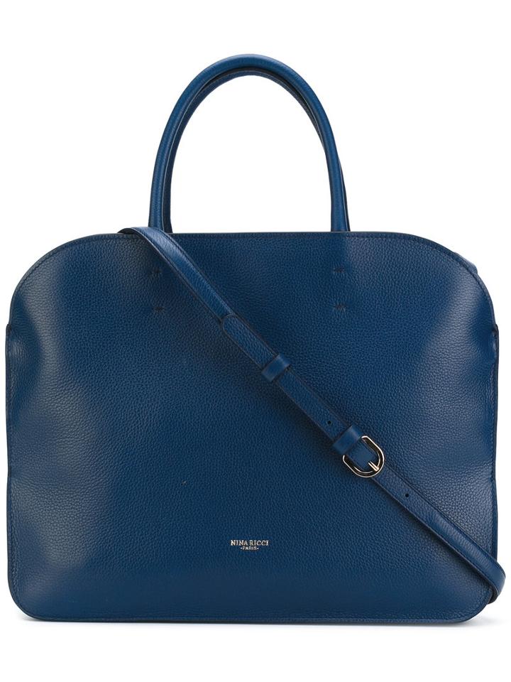 Nina Ricci - Elide Medium Tote - Women - Calf Leather - One Size, Blue, Calf Leather