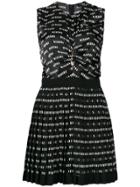 Versus Mirror Print Cut-out Dress - Black