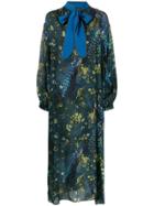 F.r.s For Restless Sleepers Peacock Print Dress - Blue