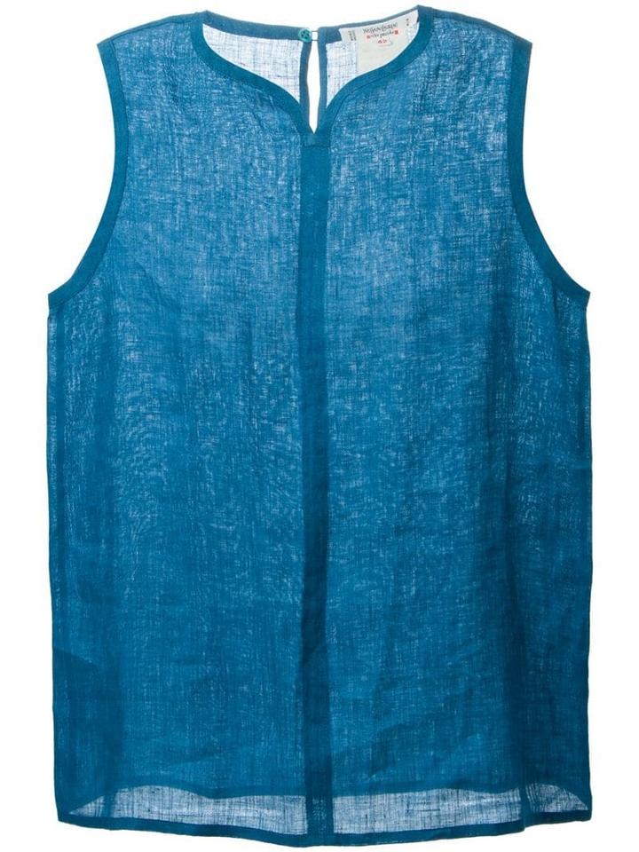 Yves Saint Laurent Pre-owned Sleeveless Blouse - Blue