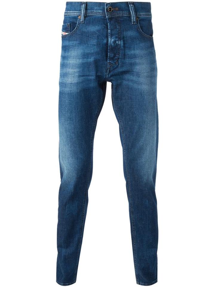 Diesel Slim Fit Jeans, Men's, Size: 32/34, Blue, Cotton/spandex/elastane
