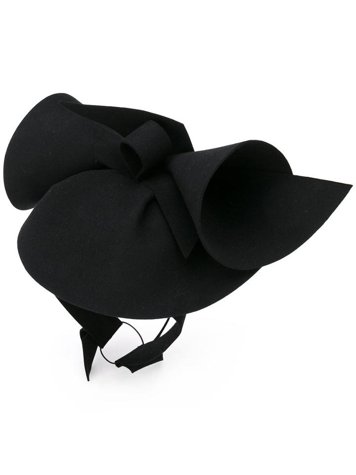 Gucci - Sculpted Felt Hat - Women - Rabbit Fur/polyester/spandex/elastane - M, Black, Rabbit Fur/polyester/spandex/elastane