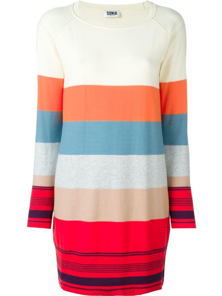 Sonia By Sonia Rykiel Striped Tunic Knit Dress