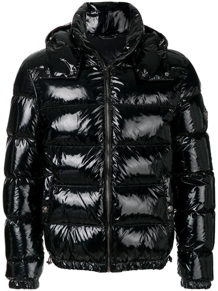 Versace Patent-look Puffer Jacket - Black
