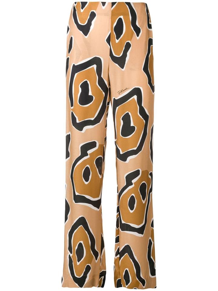 Just Cavalli Patterned Trousers - Brown