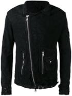 Biker Jacket - Men - Cotton/leather/nylon - 52, Black, Cotton/leather/nylon, Giorgio Brato