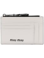 Miu Miu Zipped Cardholder - White