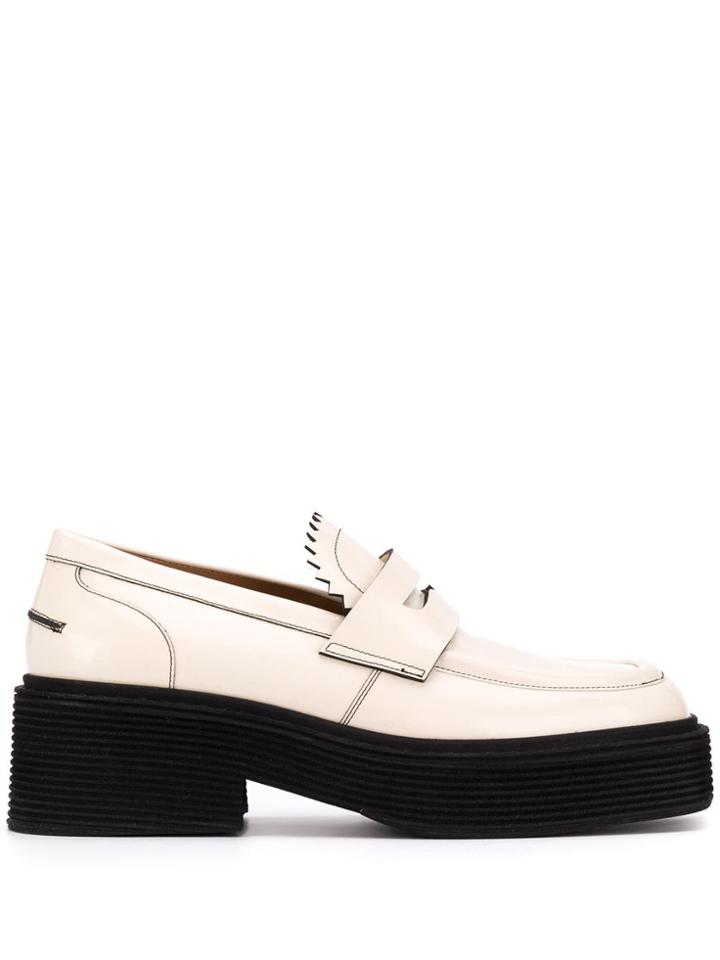 Marni Chunky Platform Loafers - White