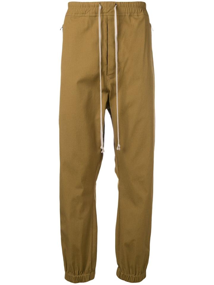 Rick Owens Elasticated Waistband Chinos - Green
