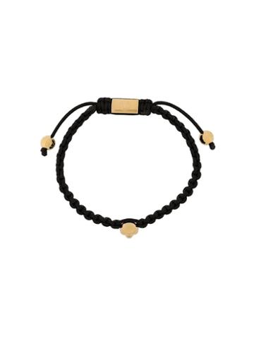 Northskull Atticus Skull Macramé Bracelet - Black