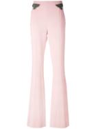 Pardens - Flared Trousers - Women - Spandex/elastane/viscose/pbt Elite - 42, Pink/purple, Spandex/elastane/viscose/pbt Elite