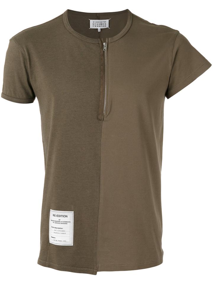 Maison Margiela Zip Front T-shirt - Brown