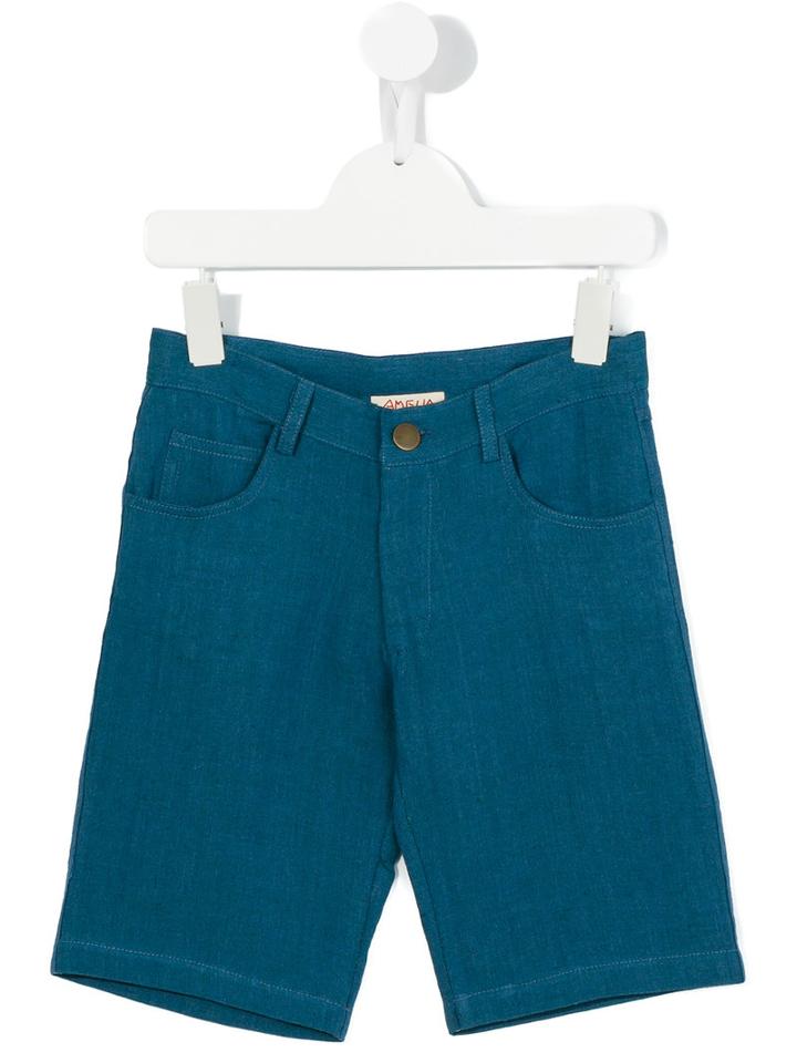 Amelia Milano Linen Trousers, Toddler Boy's, Size: 4 Yrs, Blue
