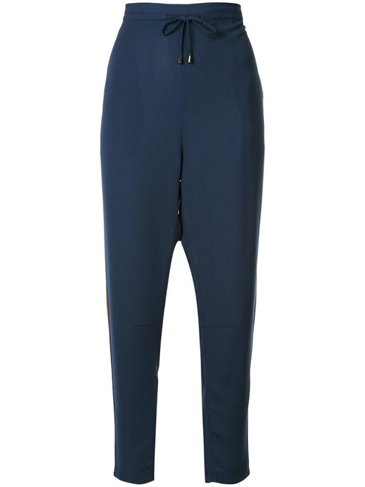 Mads N0rgaard Drawstring Tapered Trousers - Blue