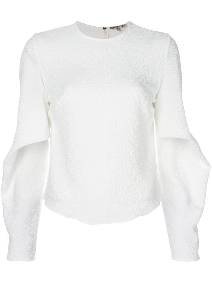 Edeline Lee Flared Long-sleeve Sweater - White