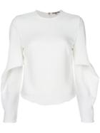 Edeline Lee Flared Long-sleeve Sweater - White