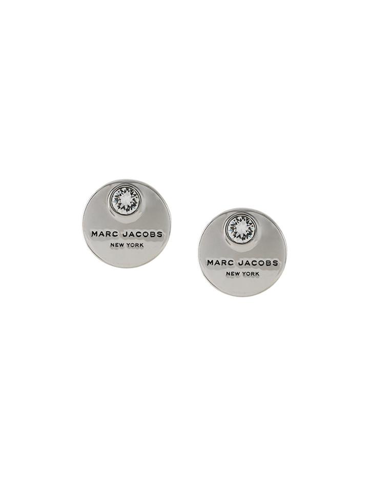 Marc Jacobs Logo Coin Stud Earrings - Metallic