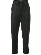 Semicouture Cropped Track Pants - Black