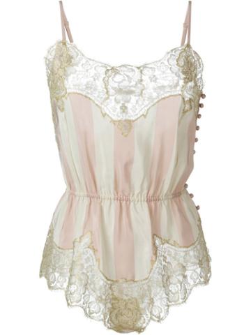 Rosamosario Lace Application Striped Body, Women's, Size: 46, Nude/neutrals, Polyamide