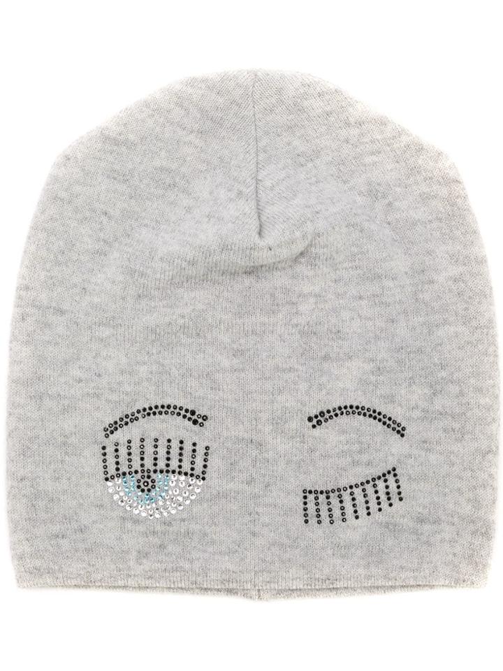 Chiara Ferragni Wink Beanie - Grey