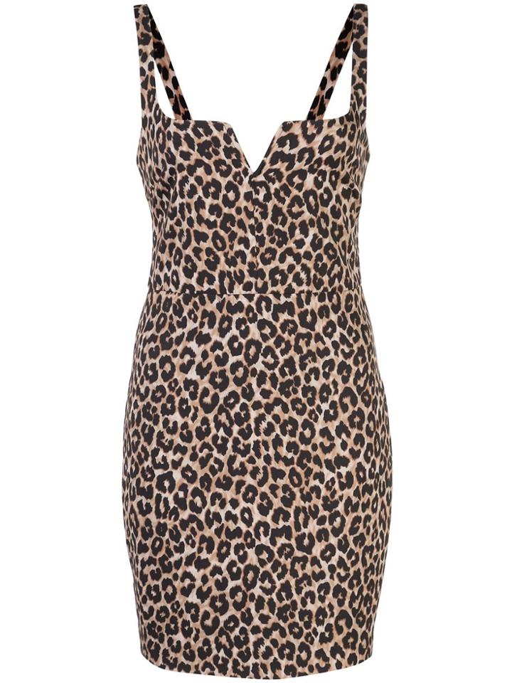 Likely Constance Leopard Print Dress - Brown