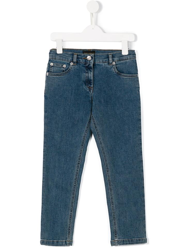 Dolce & Gabbana Kids Regular Jeans, Girl's, Size: 12 Yrs, Blue