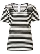 Akris Punto Striped T-shirt, Women's, Size: 4, Black, Cotton/spandex/elastane