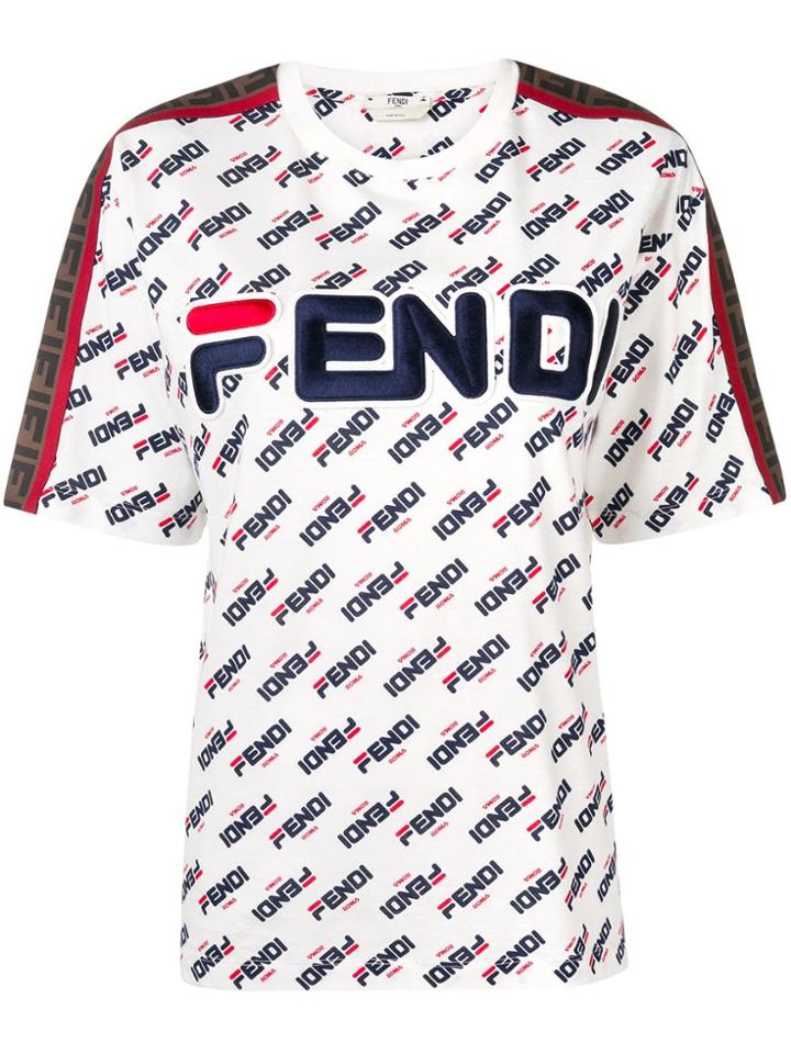 Fendi Fila Inspired T-shirt - White