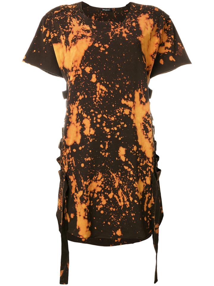 Balmain Strappy Fire T-shirt - Brown