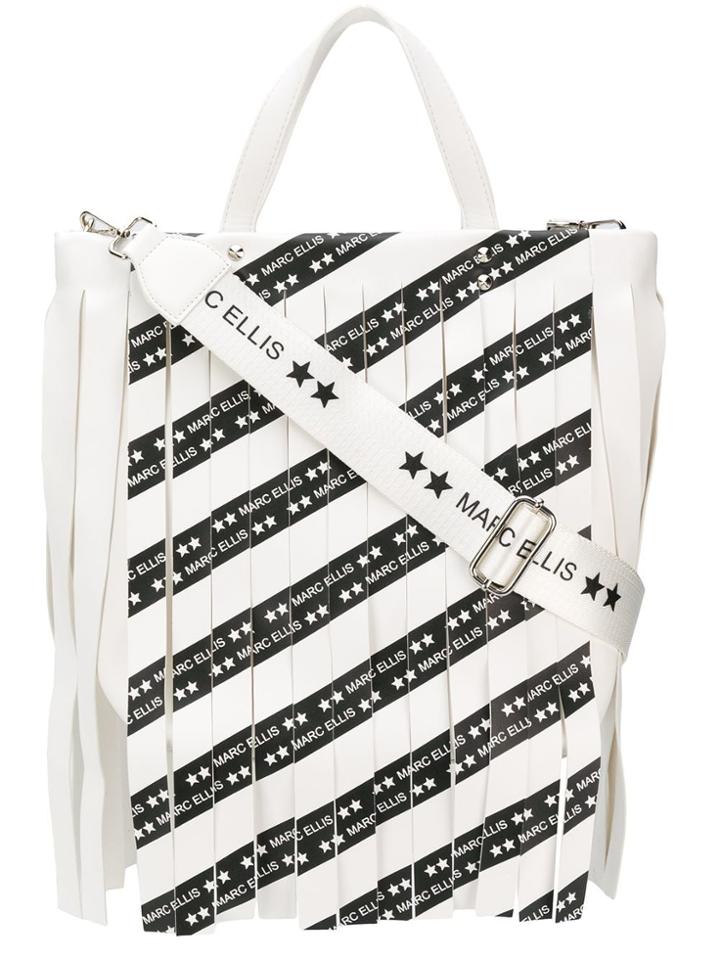 Marc Ellis Fringed Tote Bag - White
