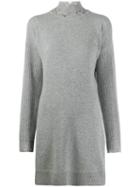 Pinko Knitted Jumper Dress - Grey