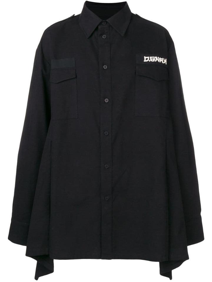 D.gnak Loose Flared Shirt - Black