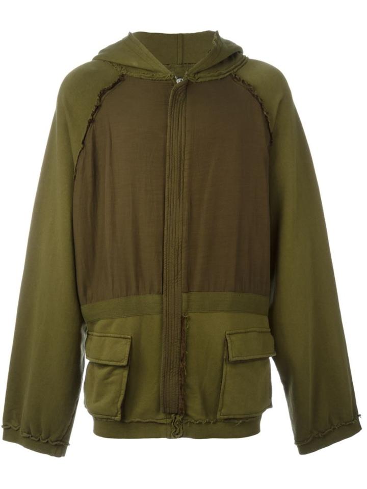 Haider Ackermann Oversized Zipped Hoodie, Men's, Size: Xl, Green, Cotton/spandex/elastane