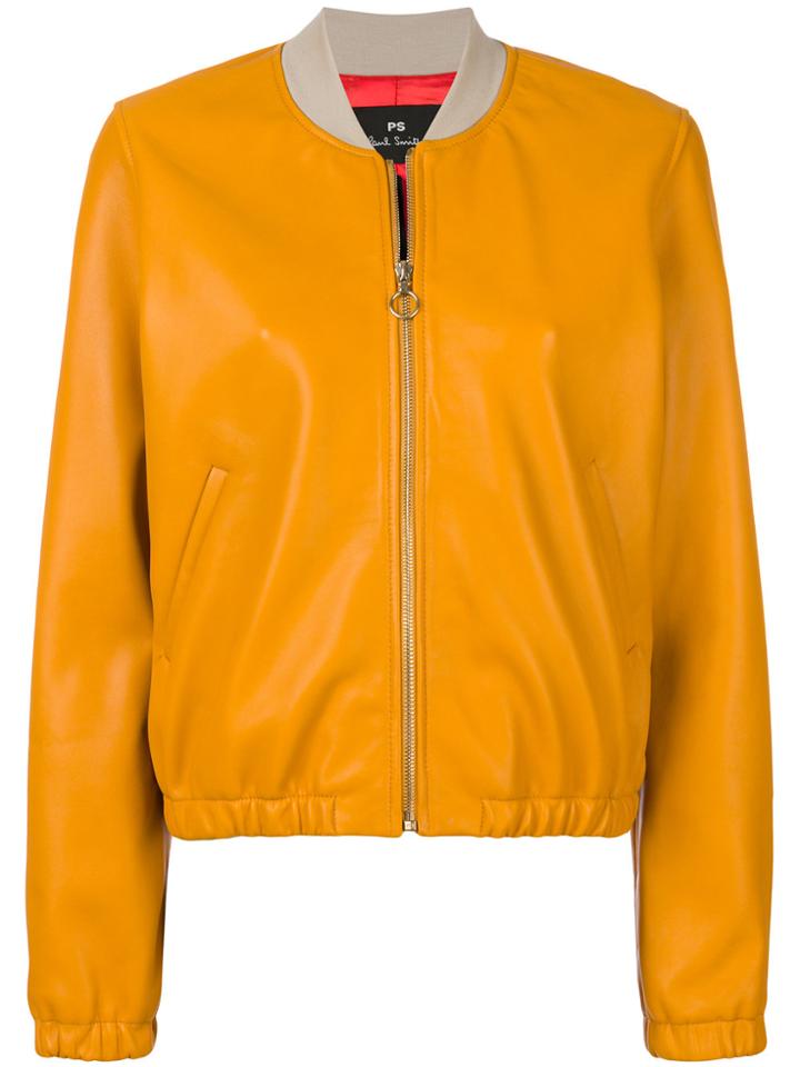 Ps By Paul Smith Zip-front Bomber Jacket - Yellow & Orange