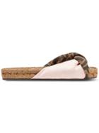 Fendi Twist Detail Slides - Pink