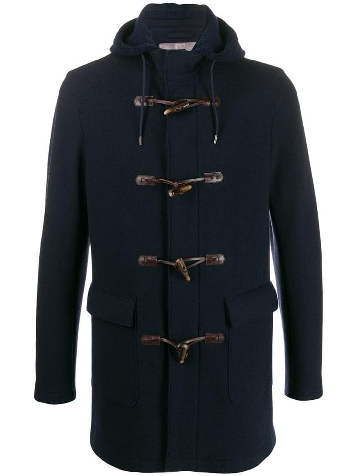 Herno Toogled Midi Coat - Blue