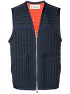 Études Grid Quilted Waistcoat - Blue