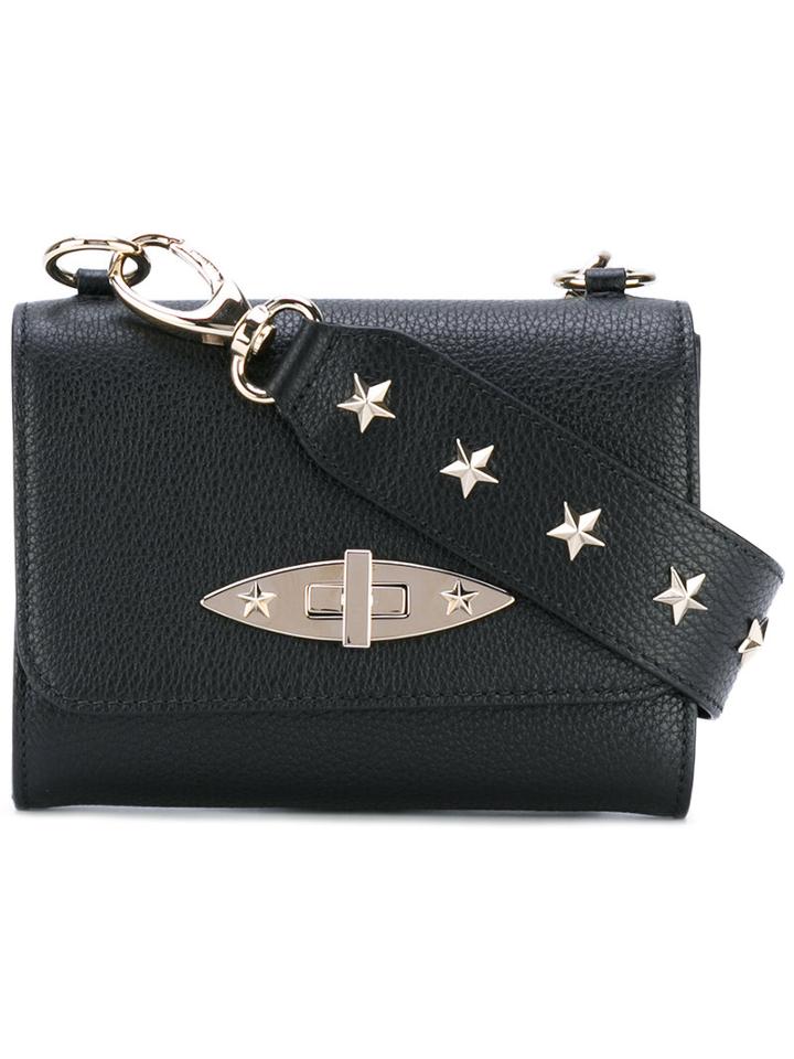 Red Valentino - Star Studded Shoulder Bag - Women - Calf Leather/metal - One Size, Black, Calf Leather/metal