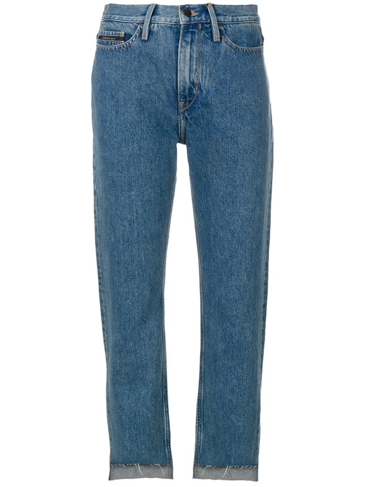 Ck Jeans Cropped Jeans - Blue
