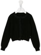 Lanvin Petite Ruched Trim Cardigan, Toddler Girl's, Size: 4 Yrs, Black