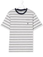 Ralph Lauren Kids Teen Striped T-shirt - Grey