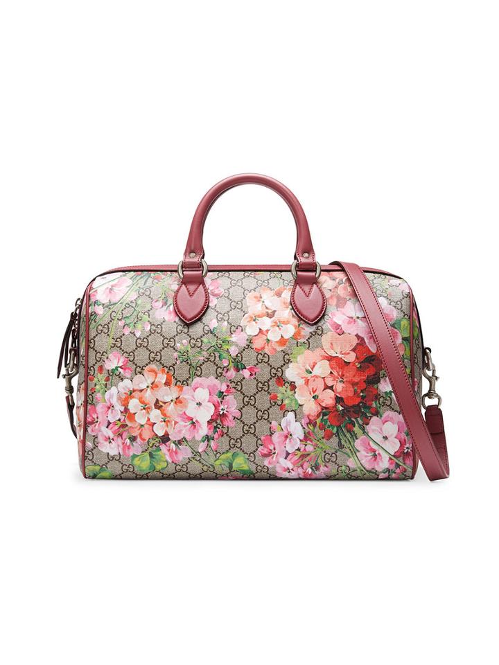 Gucci - Blooms Gg Supreme Top Handle Bag - Women - Canvas/leather/metal/microfibre - One Size, Nude/neutrals, Canvas/leather/metal/microfibre