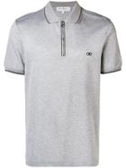 Salvatore Ferragamo Zipped Polo Shirt - Grey