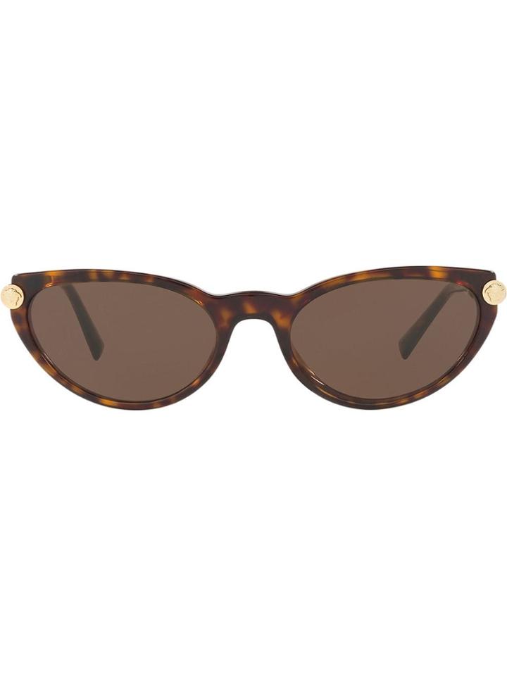 Versace Eyewear V-rock Cat Eye Sunglasses - Brown