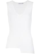 Mara Mac Asymmetric Knitted Blouse - White