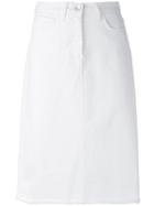 Federica Tosi - Denim A-line Skirt - Women - Cotton/spandex/elastane - Xs, White, Cotton/spandex/elastane